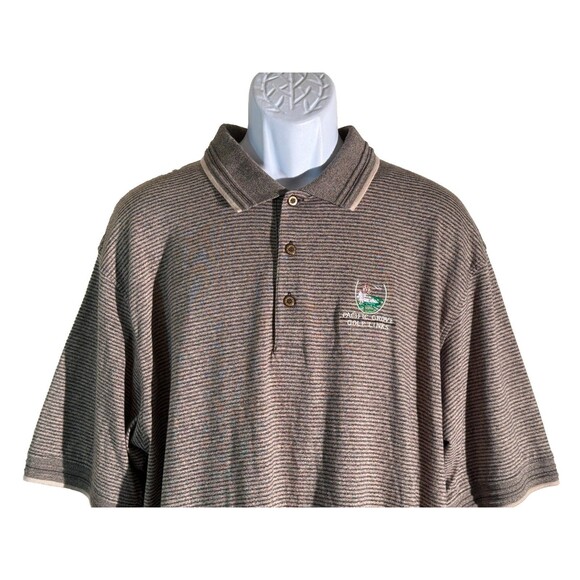 LA Mode Men's Short Sleeve Button Down PACIFIC GROVE GOLF LINKS Polo Shirt XL - Picture 2 of 5